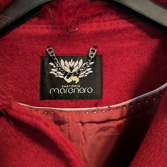 Ladies red dress coat - Picture 4 of 4